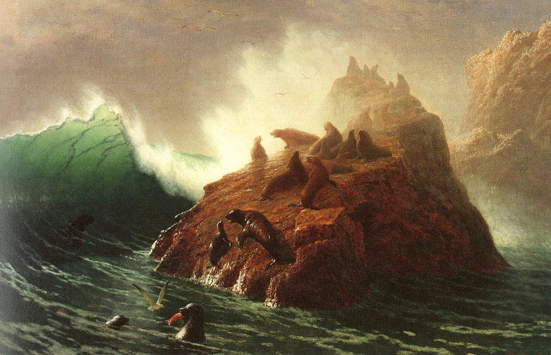 Albert Bierstadt Seal Rock Germany oil painting art